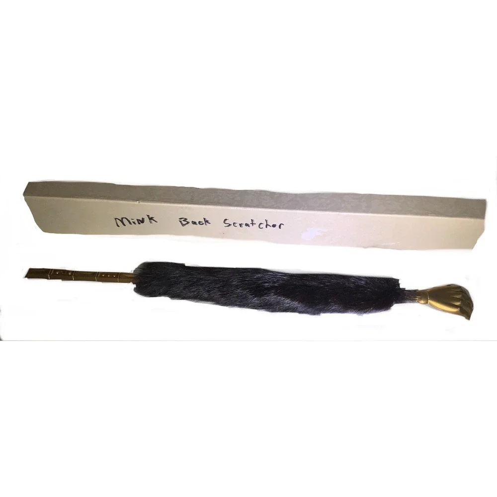 Rare Vintage Mink Back Scratcher In Original Box